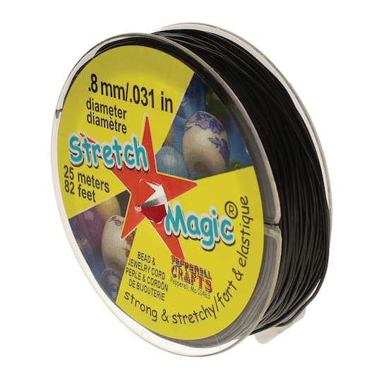 Stretch Magic&#xAE; 0.8mm Black Bead &#x26; Jewelry Cord, 25m